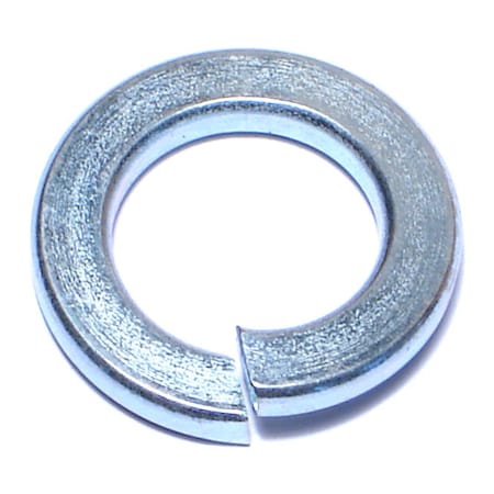 Split Lock Washer, Fits Bolt Size 14 Mm Steel, Zinc Plated Finish, 10 PK